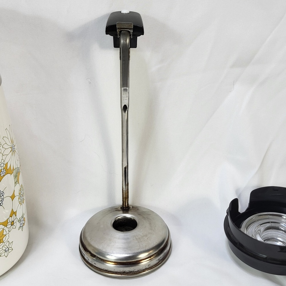 VTG 1970s Corning Ware Floral Bouquet 10 Cup Electromatic Percolator Coffee Pot - Picture 15 of 16